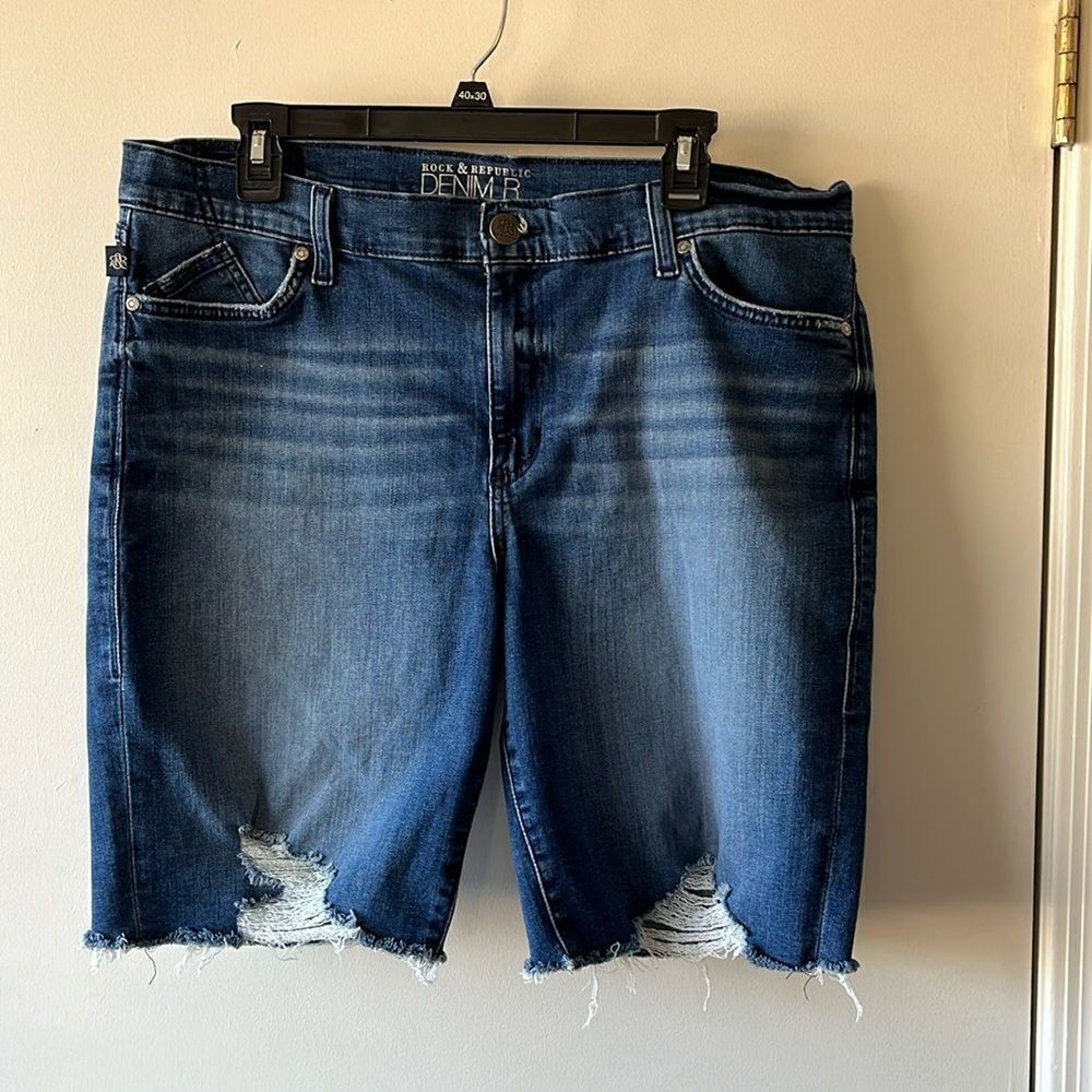 Rock & Republic Cutoff Shorts Size 18 GUC Blue
